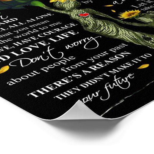 Naar mijn Zonnebloem dochter Poster (Hoek)