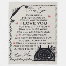 Naar mijn zoon Blanket, Gift for Son