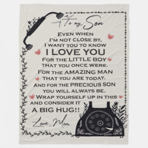 Naar mijn zoon Blanket, Gift for Son Fleece Deken