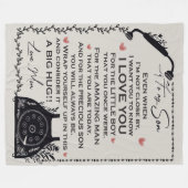 Naar mijn zoon Blanket, Gift for Son Fleece Deken (Voorkant (Horizontaal))