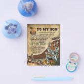 Naar mijn zoon Gift, Tiger Lovers, brief aan zoon  Flyer (Enkel)