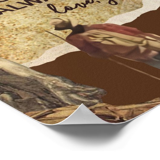 Naar mijn zoon Gift, Tiger Lovers, brief aan zoon  Poster (Hoek)