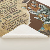 Naar mijn zoon Gift, Tiger Lovers, brief aan zoon  Sherpa Deken (3/4)