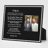 Naar mijn Zoon plaque Fotoplaat (Zijkant)