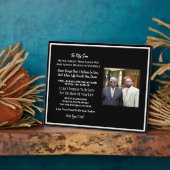 Naar mijn Zoon plaque Fotoplaat (Zijkant)