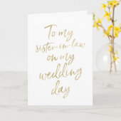 Naar mijn zuster in de wet op mijn bruiloft | Stij Kaart (Gele Bloem)