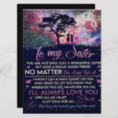 Naar mijn zuster Lady Girl Gift, zuster Birthday G Menu (Voorkant / Achterkant)