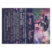 Naar mijn zuster Lady Girl Gift, zuster Birthday G Tafelkleed (Voorkant (Horizontaal))