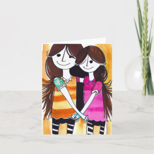 Naar mijn zuster op haar verjaardag. Zuster naar z Feestdagen Kaart (Voorkant)