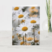 Naar mijn zuster op Moederdag vouwd Wenskaart Kaart (Voorkant)