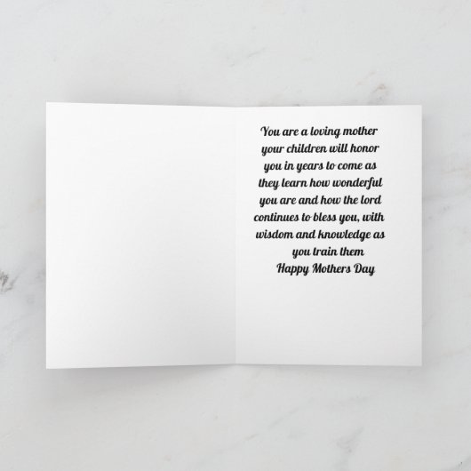 Naar mijn zuster op Moederdag vouwd Wenskaart Kaart (Binnen)