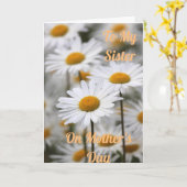 Naar mijn zuster op Moederdag vouwd Wenskaart Kaart (Gele Bloem)