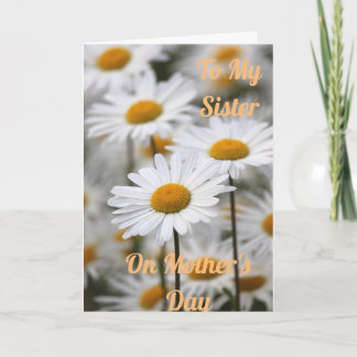 Naar mijn zuster op Moederdag vouwd Wenskaart Kaart