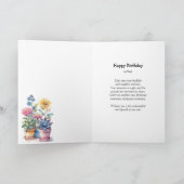 Naar mijn Zuster Schattige Tuinieren en Bloemen Ve Kaart (Binnen)