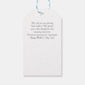 Naar mijn zwangere koningin - Elegante bloem | Cadeaulabel (Achterkant)