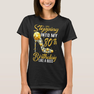 Naar m'n 80ste verjaardag als een bossenkop t-shirt