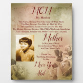 Naar moeder Plaque Fotoplaat (Voorkant)