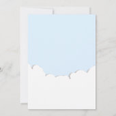 Naar Moon Back Rabbit Blue Heart Boy Baby shower Kaart (Achterkant)