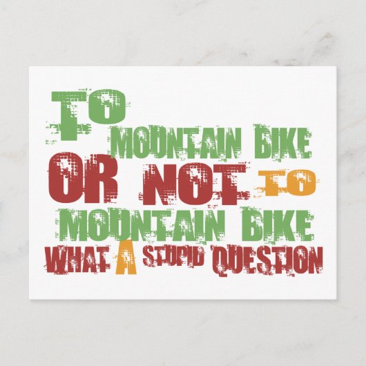 Naar Mountain Bike Briefkaart (Voorkant)