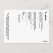 NAAR MUZIEK BRIEFKAART (Achterkant)