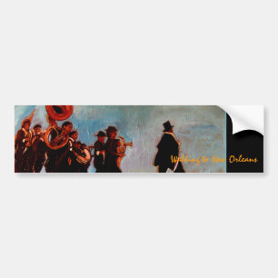 Naar New Orleans lopen Bumpersticker