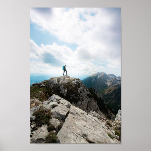 Naar nieuwe avonturen uitkijken poster (Voorkant)