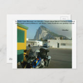 Naar Noord-Kaap (Noorwegen), via Gibraltar. Briefkaart (Voorkant / Achterkant)