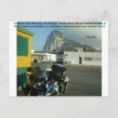 Naar Noord-Kaap (Noorwegen), via Gibraltar. Briefkaart (Voorkant)