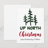 Naar Noord Kerstmis, rustige evergreens Notitiekaartje (Voorkant / Achterkant)