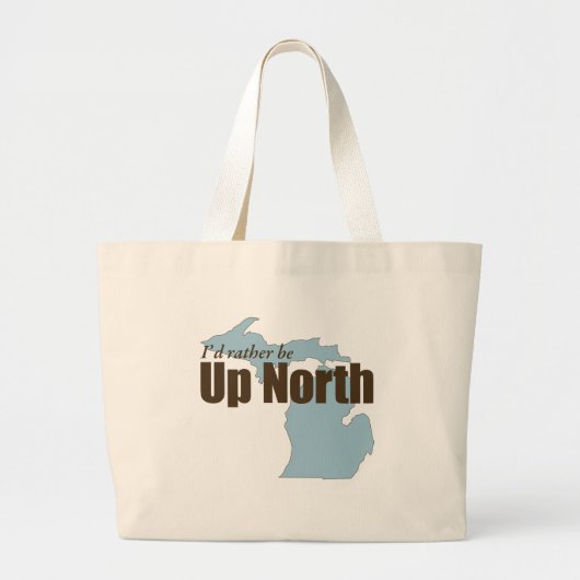 Naar noord - Michigan Grote Tote Bag (Voorkant)
