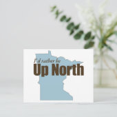 Naar noord - Minnesota Briefkaart (Staand voorkant)