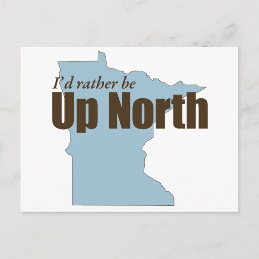 Naar noord - Minnesota Briefkaart (Voorkant)