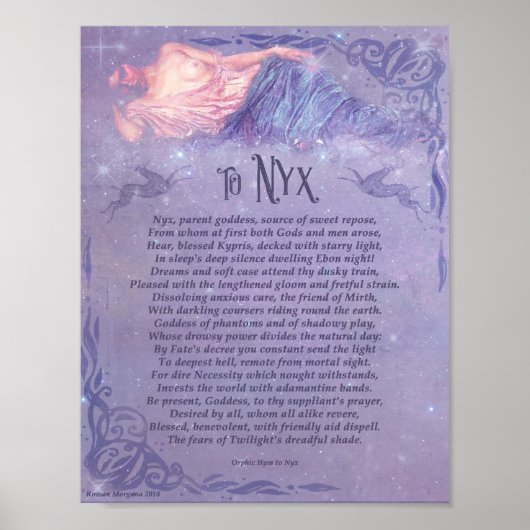 NAAR NYX - GODESS INVOCATION POSTER (Voorkant)