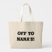 Naar oma! Boodschappentas Grote Tote Bag (Achterkant)