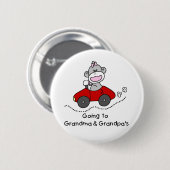 Naar oma en Grandpas Ronde Button 5,7 Cm (Voorkant /achterkant)