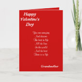 Naar oma op Valentijnsdag Feestdagen Kaart (Voorkant)