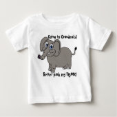 Naar oma's Elephant Baby T-Shirt (Voorkant)