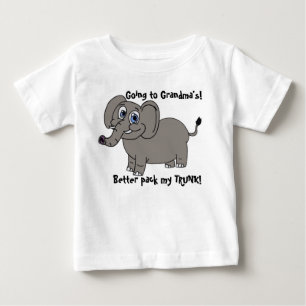 Naar oma's Elephant Baby T-Shirt