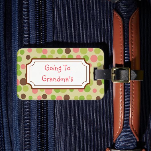 Naar Oma's Roze Bagage Label (Voorkant Insitu 4)