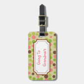 Naar Oma's Roze Bagage Label (Voorkant verticaal)