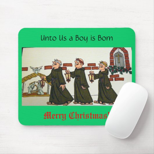 Naar ons is een jongen geboren muismat (Met muis)