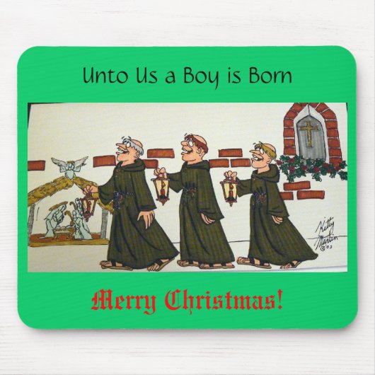 Naar ons is een jongen geboren muismat (Voorkant)