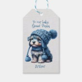 Naar onze baby Grand Puppy Kerst Cadeaulabel (Voorkant)