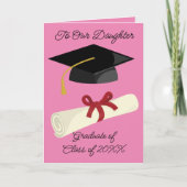 Naar onze dochter Afstuderen Wenskaart Kaart (Voorkant)