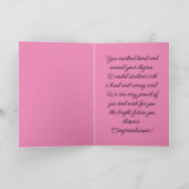 Naar onze dochter Afstuderen Wenskaart Kaart (Binnen)