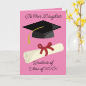 Naar onze dochter Afstuderen Wenskaart Kaart (Gele Bloem)