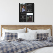 Naar onze dochter Bericht Fotocollage Canvas Print (Insitu (Slaapkamer))