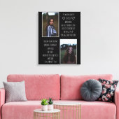 Naar onze dochter Bericht Fotocollage Canvas Print (Insitu (Woonkamer))