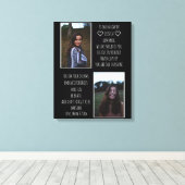 Naar onze dochter Bericht Fotocollage Canvas Print (Insitu (Houten vloer))