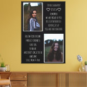 Naar onze dochter Bericht Fotocollage Canvas Print (Insitu (Woonkamer))